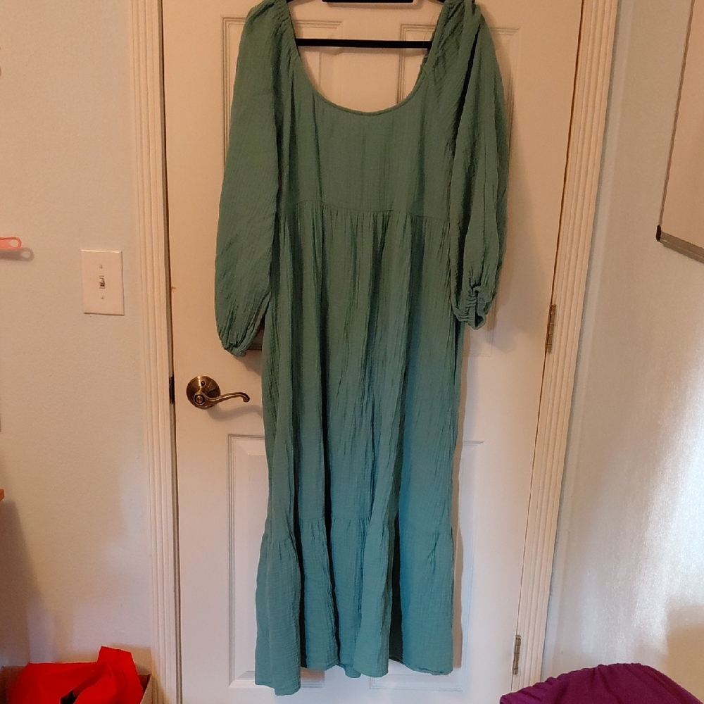 Universal Thread Aqua Long Sleeve Dress